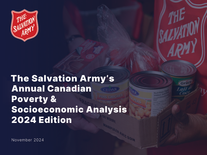 The Salvation Army's Annual Canadian Poverty & Socioeconomic analysis 2024