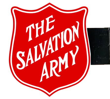 The Salvation army logo with black