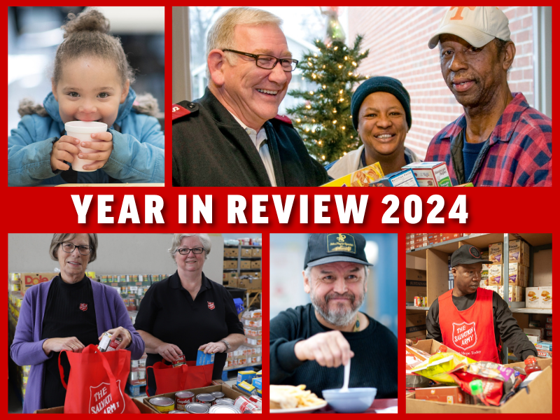 Photos of people helped by The Salvation Army in 2024