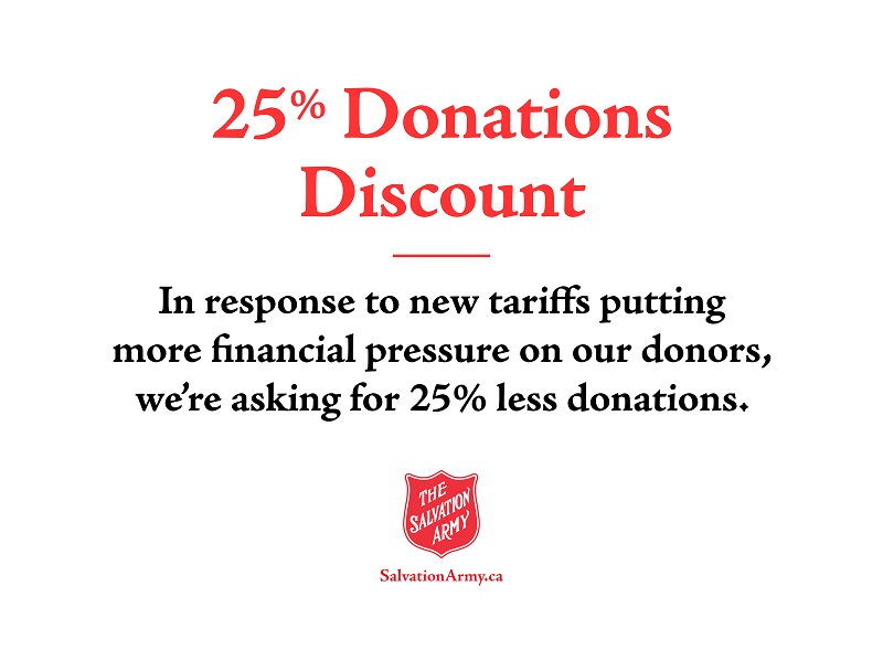 25% donations discount