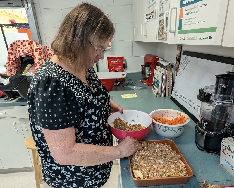 participant cooking meals on a budget